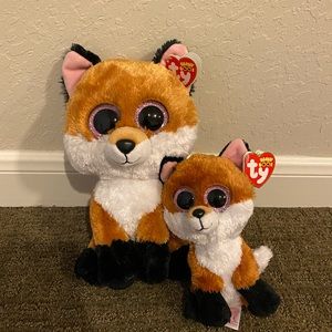 Set of 1 Medium and 1 Small Fox Beanie Boo🦊